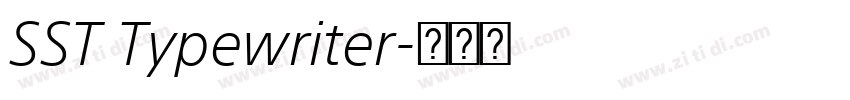 SST Typewriter字体转换